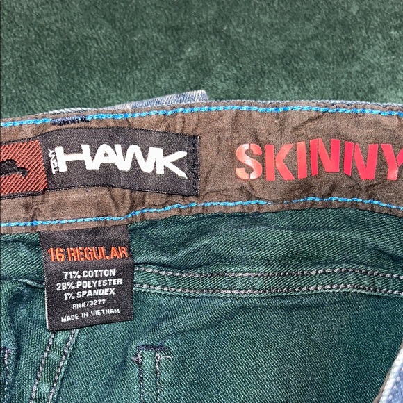 Tony Hawk Regular Fit Skinny Jeans in Dark Blue 16 Regular - Picture 2 of 2
